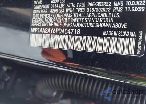 2023 Porsche Cayenne Platinum Edition from USA, damaged, VIN WP1AA2AY6PDA04718